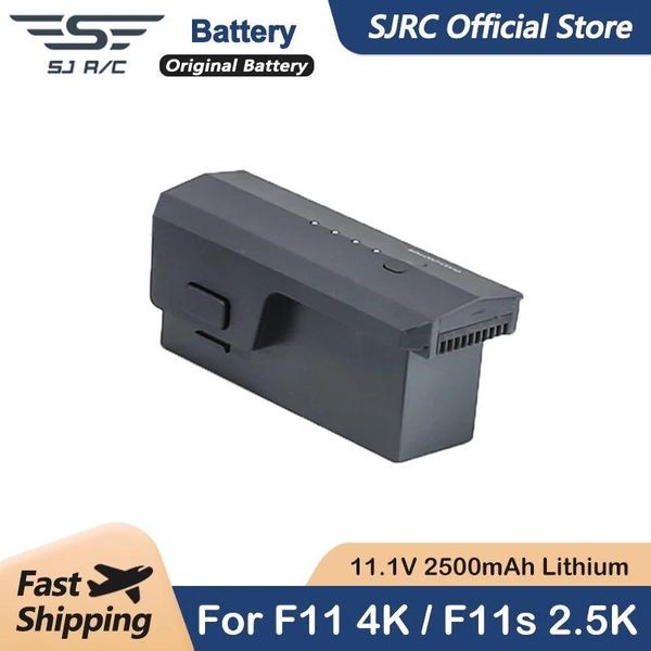 Acessórios originais sjrc f11 4k pro f11s gps drone bateria 11.1v 2500 mah baterias de lítio peças de reposição acessórios