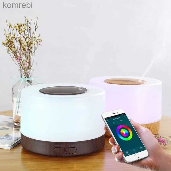 Luftbefeuchter Smart WiFi 500 ml Aromatherapie-Diffusor für ätherische Öle Luftbefeuchter Verbindung mit Tuya Alexa und Google Home mit 7 LED-FarbenL240115