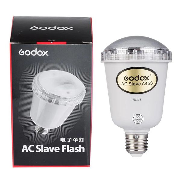 Borse Godox A45s Photo Studio Luci lampeggianti elettroniche Photo Studio Luce stroboscopica Ac Slave Flash Lampadina per E27 220v