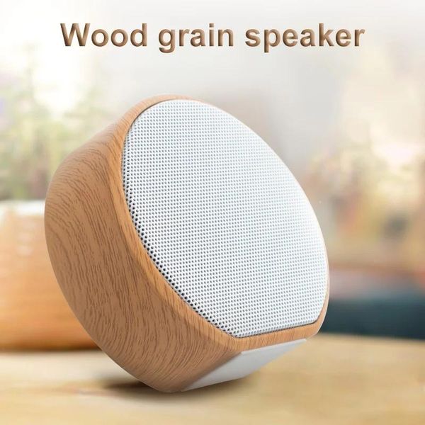 Alto-falantes Lefon Sem Fio Bluetooth Speaker Portátil Subwoofer Ao Ar Livre Alto-falante A60 Alto-falantes de Grão de Madeira Suporte TF AUX USB Rádio FM