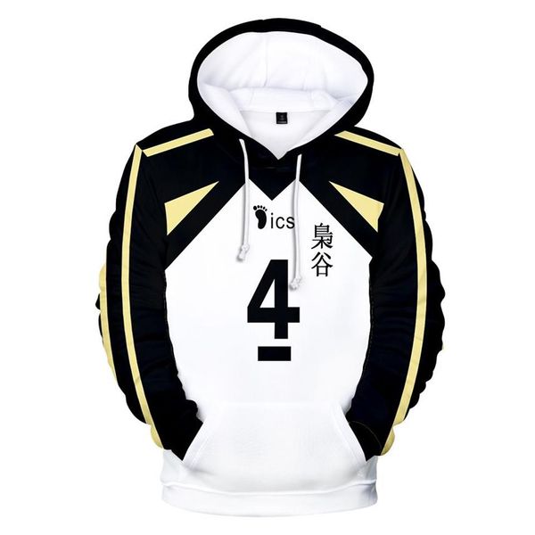 Japan Anime Haikyuu Cosplay Kostüm Fukurodani Academy Volleyball Club Akaashi Keiji Bokuto Koutarou Unisex 3D Hoodie Sweatshirt220M