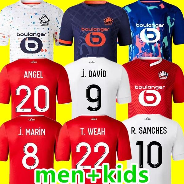 2023 2024 LOSC Lille Fußballtrikots UMTITI Angel CABELLA J DAVID YAZICI OUNAS Fußballtrikot 23 24 Lille Olympique ISMAILY ZHEGROVA Viertes Maillot Herren- und Kindertrikot