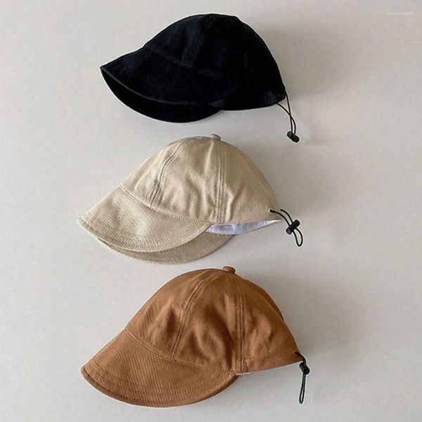 Berretto da spiaggia estivo a tesa larga portatile regolabile Cappello da sole Cappello da baseball Secchiello per bambini