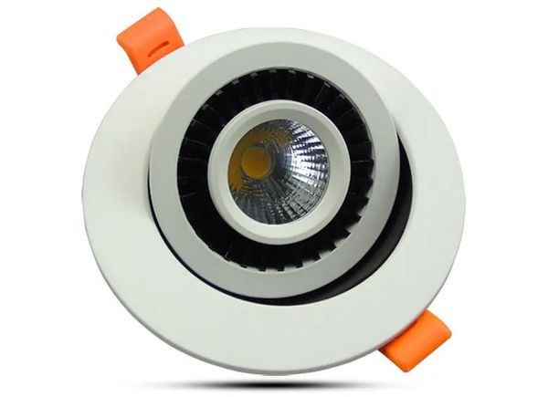 COB 3W 5w Dimmbare LED-Einbaustrahler 360 Grad drehbares LED-Downlight AC85-265V LED-Deckenleuchte für Innendekoration LL