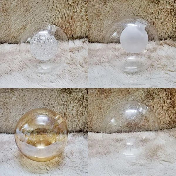 Lampadario cristallo g9 vetro sferico paralamode magico fagioli accessori per lampada fai-da-te trasparente guscio ambra glassata bianca