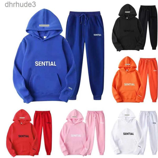 Herren Damen Trainingsanzug Modedesigner Outfits Männer Ess Sweatsuit Männer Zweiteilige Hiphop-Hose Männlich Streetwear Briefdruck Track 2 Anzüge PCHG