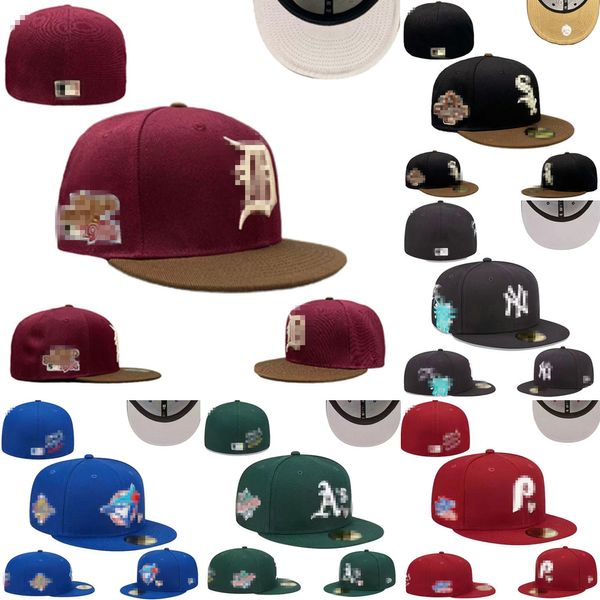 Дизайнерская шляпа Облегающие шляпы Классические бейсболки для взрослых с плоским козырьком для мужчин и женщин Полностью закрытый размер 7-8