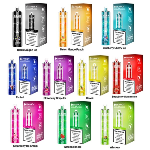 sigaretta elettronica 15000 sbuffi bar 16000 soffio hifancy bobina a rete vape carrelli preriempiti da 26 ml dispositivo baccelli usa e getta vape gusto banana ecigs