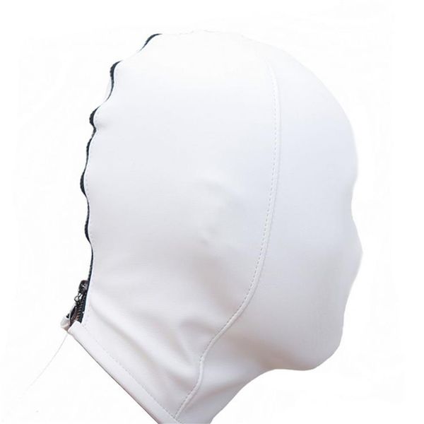 Yeni Fetiş PVC Yumuşak Sahte Deri Kaput Maskesi Yetişkin Çift Yatak Oyunu Headgear Seti 02892940