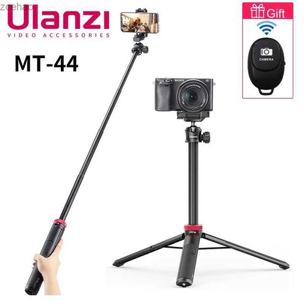 Treppiedi Ulanzi MT-44 Estendi il supporto per treppiede Livestream Treppiede da 42 pollici con supporto per telefono Supporto per ripresa verticale Treppiedi per fotocamera DSlRL240115