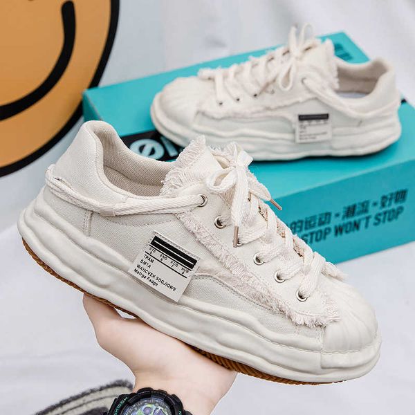 Dissolve-Schuhe, Canvas-Schuhe, personalisierte trendige Schuhe, Low-Top-Herrenschuhe, Internet-Prominente, Instagram-Modetrends, Live-Streaming, vielseitige Trends