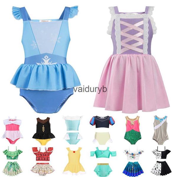 Costume da bagno intero da principessa Costume da bagno per bambina Costume da bagno intero per bambini Costume da bagno per piscina Biancaneve Elsa Costume da bagno a due pezzivaiduryb