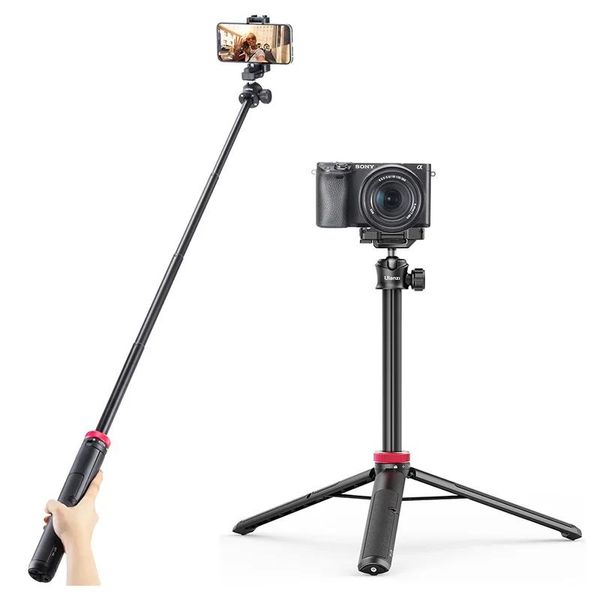 Aksesuarlar Ulanzi MT44, telefon montajı dikey çekim telefonu DSLR kamera tripodları ile canlı akış tripod standı 42 inç tripod genişletin