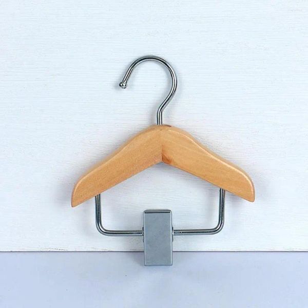 Kleiderbügel Langlebiger Kleiderbügel Premium-Holz-Mini-Set mit rutschfesten Clips für Baby-Haustier-Praktische Heimhosen