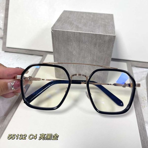 2024 Luxus-Designer-CH-Sonnenbrille für Damen, verchromt, Brillengestelle, Herren, goldfarben, Polygon, gepaartes Herz, Brillengestell, Damen, Unisex, klassisch, hochwertige Brillen