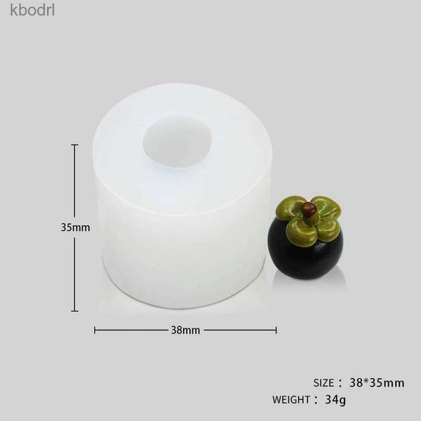 Ferramentas de artesanato Molde de silicone 3D Mangostão Molde de vela de frutas DIY Aromaterapia Molde de cera artesanal Ferramentas de cozinha Bolo Sabão Molde de vela YQ240115