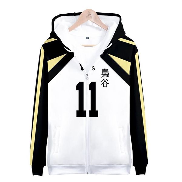 Japonya anime haikyuu fermuar ceketi fukurodani akademisi akademi akademi keiji cosplay kostüm okul üniformaları eriteler hoodies sweatshirts263t