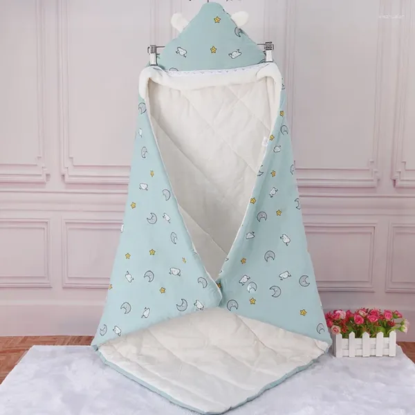 Battaniye doğdu bebek anti-hick uyku tulumu pamuk zarf moon yıldız kunesi battaniye şal yatak yorgan