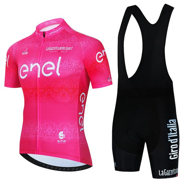 Tour Giro dItalia Комплекты велосипедных трикотажных изделий Мужская одежда с короткими рукавами для велосипеда Велосипедные шорты с нагрудником 240113