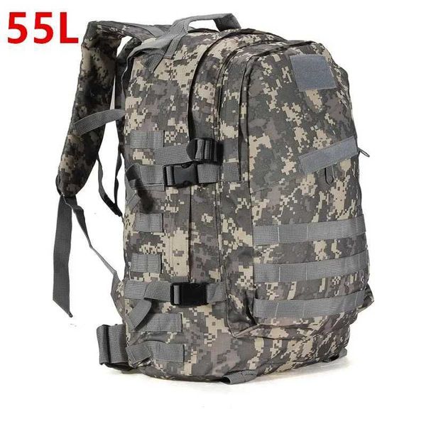 55L 3D Sport all'aria aperta Zaino militare Zaino tattico Zaino da arrampicata Zaino da campeggio Trekking Zaino da viaggio Borsa militare 011524a