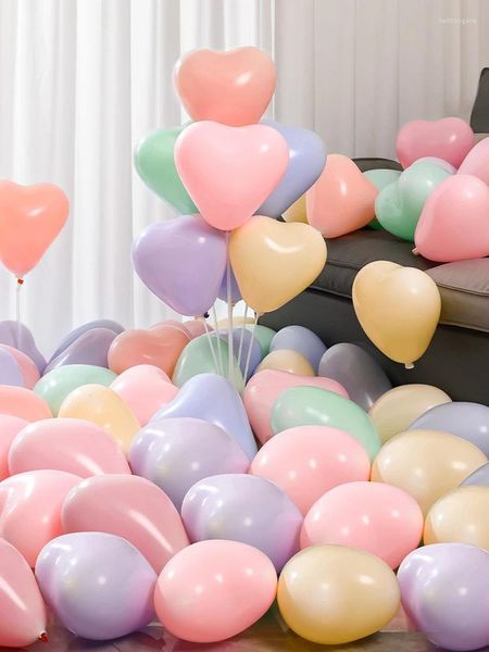 Decorazione per feste Palloncino Macaron a forma di cuore per il compleanno della ragazza e San Valentino Negozio Atmosfera Scena Layout Amore