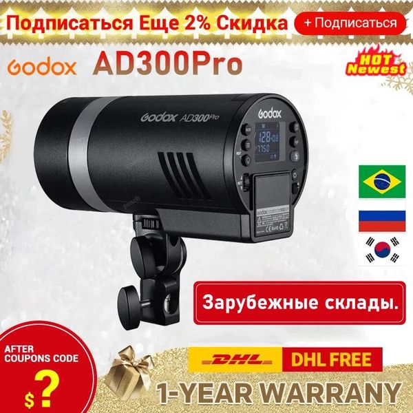 Taschen Godox Ad300pro 2,4 g 1/8000 Hss Ttl Outdoor-Blitz-Set mit Akku für Canon Nikon Dslr Pk Ad200pro Pk Ad400pro