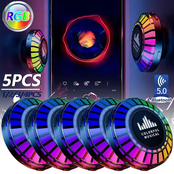 Alto-falantes 15pcs F8 condução óssea 5.0 Bluetooth Speaker Mini caixa de som RGB HiFi Stereo Speaker sem fio LED APP Controle Atmosfera Luz