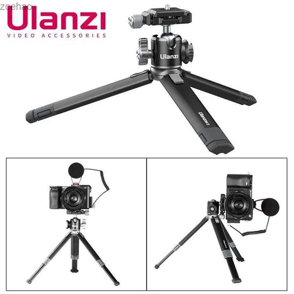 Tripés Ulanzi MT-24 Vlog Lite Metal Tripé com Ballhead Extensível 1/4 '' Tripé Monopod Cold Shoe Arca Quick Swiss 2.5kg Max LoadL240115