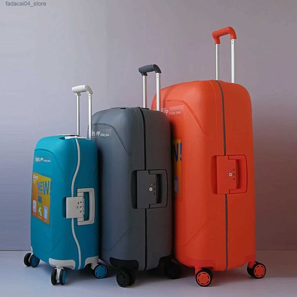 Koffer Luxus 100 % PP Anti-Kratz-Rollgepäck Spinner Ultraleichter Reisekoffer Hartschalengepäck 202428 Zoll Q240115