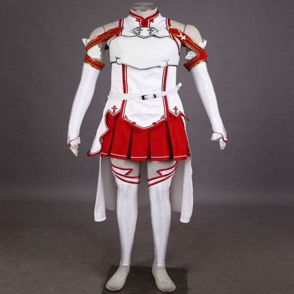 Espada feminina arte online asuna halloween cosplay traje vestido vestido1887