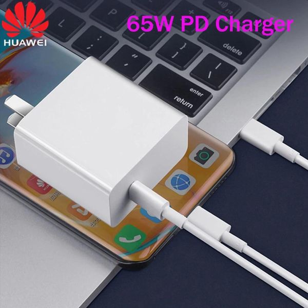 Accessori Nuovi per Huawei Matebook 16s D15 D14 13 E X Pro MagicBook 15 14 Pro USB Type C PD Caricatore rapido 65W US USB C Power Laptop Adapter