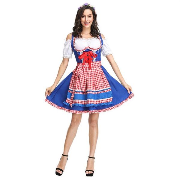 Thema Kostüm Damen Oktoberfest Bier Mädchen Deutsch Festival Dirndl Kleid Sexy Dirndl Fancy2846
