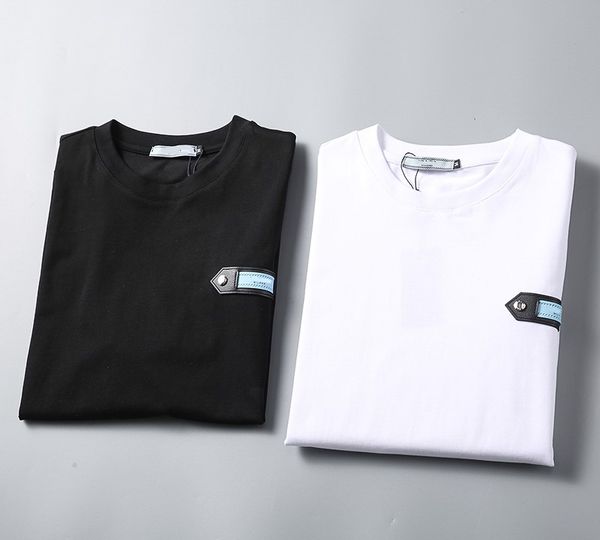 2024 Yeni Erkekler Pamuk T-Shirt Yaz Erkekler Tshirts Gevşek Büyük Boy Tshirt Sıradan Nefes Alabilir Kısa Kol Giyim Tasarımcı Giyim Paris Göğüs Mektup