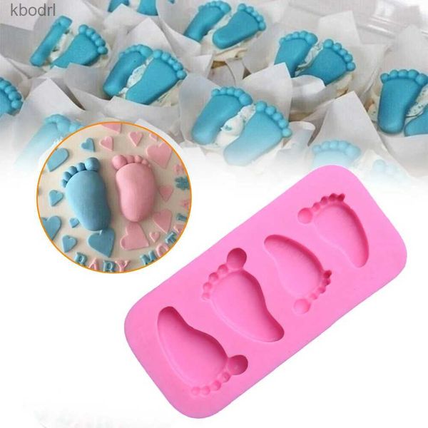 Handwerk Werkzeuge 3D Rosa Baby Füße Silikon Kerze Formen Ästhetische Kawaii Form Schokolade Fondant Kuchen Dekorieren Backwerkzeug Mold Home decor YQ240115