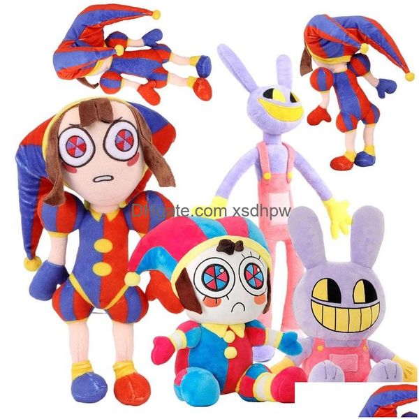 Das erstaunliche digitale Zirkus-P-Spielzeug, niedlicher Cartoon-Clown, weich gefüllte Puppe, lustiges Mädchen, Geburtstag, Weihnachten, Geschenk, Drop-Lieferung, Dhkfx