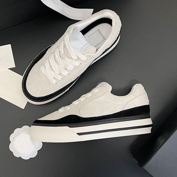 Top qualidade de sapatos brancos pequenos sapatos de camurça de couro panda designer de sapatos casuais masculino homem tênis tênis clássico tênis baixo tampo de couro real sapato de couro real