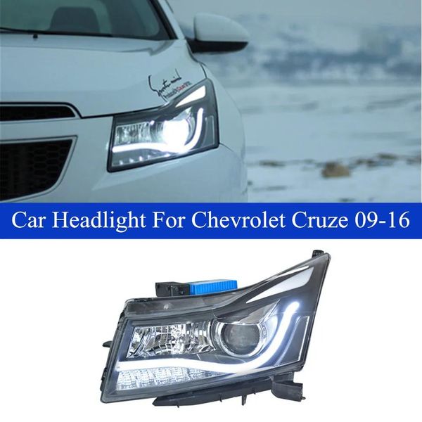 Luz principal para chevrolet cruze drl montagem do farol sinal de volta farol alto led 20092016