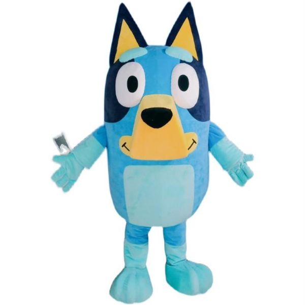 O bingo cão mascote traje adulto personagem dos desenhos animados roupa atraente terno plano aniversário gift275j