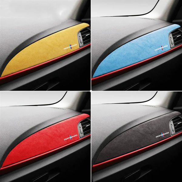 Alcantara envoltório abs capa console central do carro painel de instrumentos m desempenho decalques adesivo para bmw f20 f21 f22 f23 1 2 série 271l