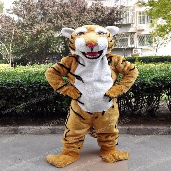 QERFORMANCE Tiger-Maskottchen-Kostüme, Karneval, Halloween, Geschenke, Unisex, Erwachsene, ausgefallene Partyspiele, Outfit, Urlaub, Feier, Cartoon, Chara305B