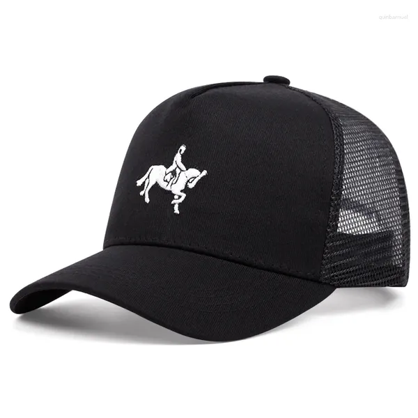 Ballkappen Jack Horse Riding Stickerei Trucker Hut Männer Frauen Baseball Shade Mesh