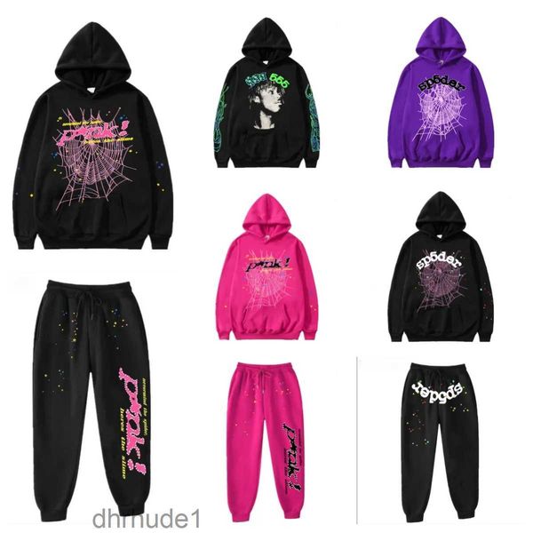 Trailsuit Erkekler 555 Hoodie Spider Hoodies Sp5der Track Suit Tasarımcı Kadın Pantolon Erkek Jumperlar Web Grafik Pembe Sweatshirts Y2K Saktiküller S-2XL TRIJ TRIJ