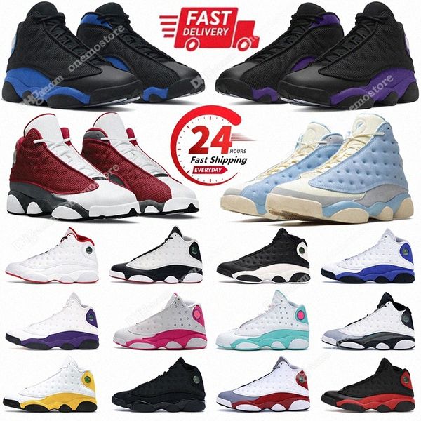 13s Männer Basketballschuhe Jumpman 13 Hyper Royal Red Flint Starfish Del Sol Court Purple Black Cat Wolf Grey Lucky Green Herren Damen Outdoor Trainer