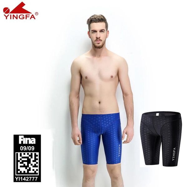 Wear Yingfa 9205 FINA одобрено мужчинами мальчики плавать плавки Sharkskin Swimwear Мужские костюмы конкурентоспособные гоночные купальники.