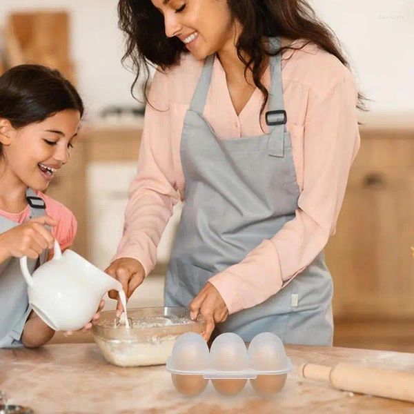 Garrafas de armazenamento 6 recipiente de ovo dispensador para geladeira titular claro caminhadas viagens ao ar livre suprimentos acessórios cozinha do agregado familiar