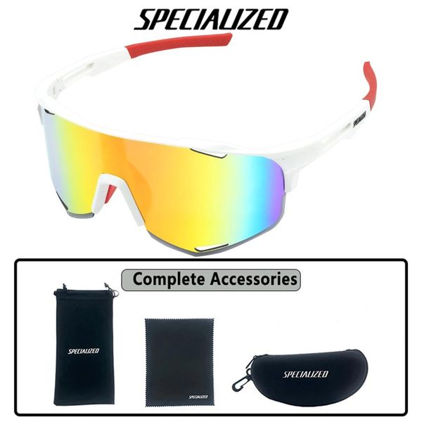 Occhiali da sole da ciclismo Nuovo design originale Occhiali sportivi con montatura bianca UV400 Esay Install Polarized Bicycle Men MTB Racing