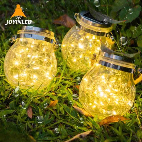 Lampade da giardino Decorazione del giardino Vendita calda Luci solari crepitanti Luci decorative esterne solari Luci crepitanti Globi luminosi solari crepitanti YQ240116