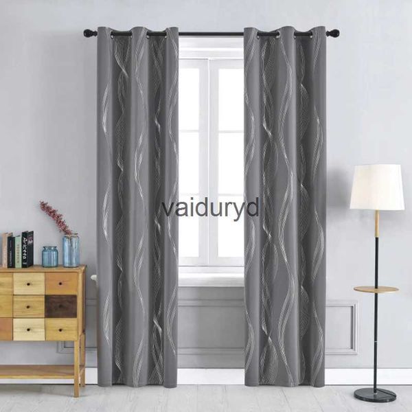 Cortina estilo linha cortinas blackout com isolamento térmico cortina de janela um painel para sala de estar quarto infantil cozinhavaiduryd