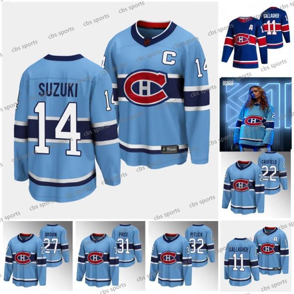 Nick Suzuki Canadiens 22/23 Reverse Retro Jersey Montreal Brendan Gallagher Josh Anderson Jur Slafkovsky Kaiden Guhle Cole Caufield Carey