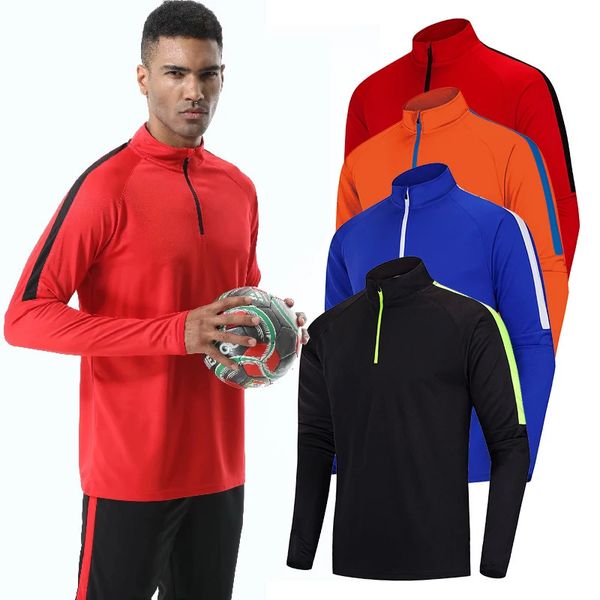 Uzun kollu spor gömlek erkekleri açık sweatshirt futbol formaları spor jogging bisiklet en iyi ceketler futbol antrenman izleme 240116